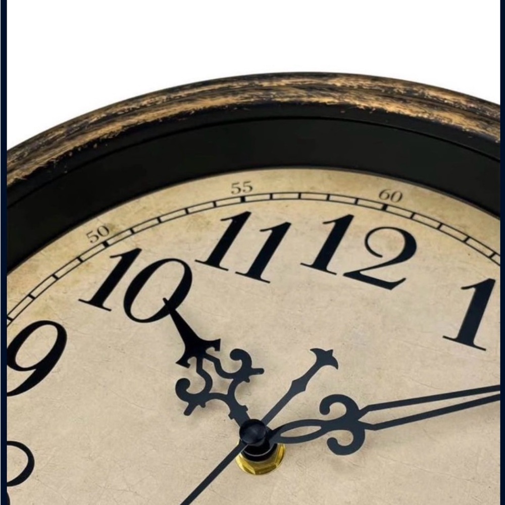 Large Retro Wall Clock, 16" Non Ticking ClassicSilent VintageWallClockDecorative